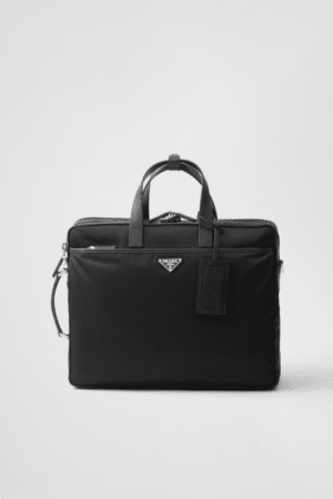 [프라다] 리나일론 및 사피아노 가죽 브리프케이스 2VE015