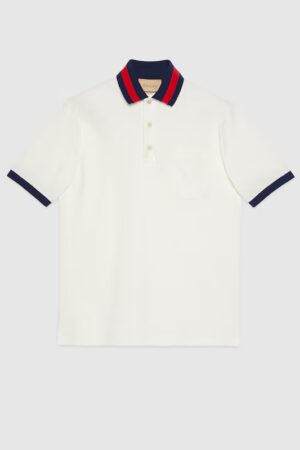 [구찌] 웹(Web) 카라 코튼 피케 폴로 701735 XJELJ 1043 (4 COLORS)