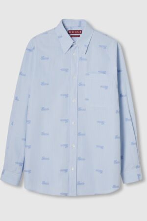 [구찌] 자수 스트라이프 코튼 셔츠 814715 Z7AHK 4421